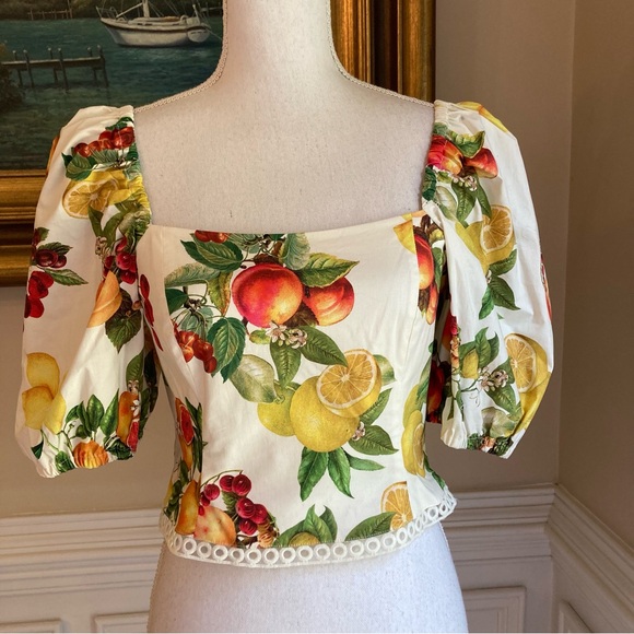 ANTONIO MELANI Fruit Print Top - Picture 1 of 8